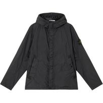 Stone Island SS25 Resin Nylon Windproof Waterproof Lightweight Spring Autumn Thin Hooded Jacket Men jackets Black K1S154100092-V0029 XXL