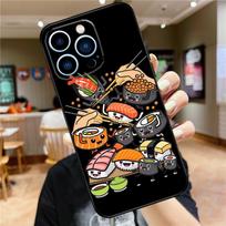 Food Sushi Case For iPhone 17 16 15 14 13 12 11 Pro Max Mini Plus 16e 17 Air Bumper Cover Accessories iPhone 16e