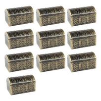 10Pcs Mini Pirate Treasure Chest Vintage Realistic Miniature Jewelry Treasure Box Toy Model Theme Party Decoration Kids Gift 10 pcs