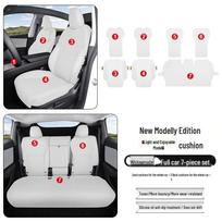 Tesla Model Y Refreshed Seat Cushion Protector - Nappa Leather, Breathable, Ventilated, Premium Gift Package For Refreshed Model Y