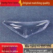 Hyundai Santa Fe 2013-2018 priekinio žibinto dangtelis: Skaidrus priekinio žibinto korpusas Standard Passenger's Side with Gasket blue