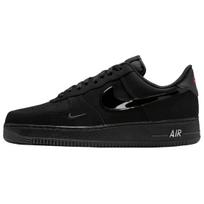 Nike Air Force 1 Low 07 LV8 Juodi Patentuoti Swoosh Unisex Sportbačiai Tamsiai Dūminiai Pilki Universiteto Raudoni IR0199-010 42 black