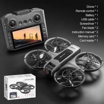 S156 Mini dronas 8K HD oro fotografijai Dviguba kamera Dronas su ekranu Visakryptis bešepetėlis variklis Dronas RC žaislas Dovana pilka