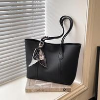 Korean Style Vintage Faux Leather Tote Bag for Women, Large Capacity Zipper Closure Shoulder Handbag, Fashionable Commute Work Bag juoda