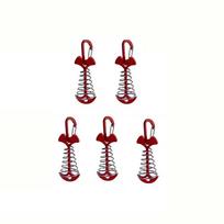 5pcs Camping Adjustable Plank Spiral Shaped Fish Bone Deck Carabiner Wind Rope Buckles Tent Stakes Hook Board Peg 5pcs