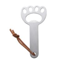 Portable Beer Bottle Opener Stainless Steel Acacia Wood Household Lanyard Beer Creative Cat Claw Vertical Cute Cap 1pcs