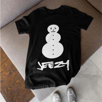 Snowman Streetwear Graphic Black T Shirt Winter Urban Hip Hop Style Tee 4XL