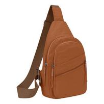 Moterims Krūtinės Sling Bag Didelės Talpos Vandeniui Atspari Reguliuojama Rankena Užtrauktukas Crossbody Krepšys Lauko Kelionėms Vienos Peties Sportinis Maišelis tamsiai oranžinės spalvos