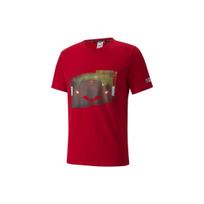 Puma X Batman Printed Round Neck Short Sleeve T-Shirt Men Tops Cherry-Red 534727-11 S brown