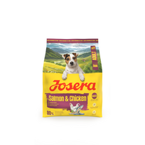 JOSERA Mini Salmon+Chicken sausas maistas mažų veislių šunims su lašiša ir vištiena, 0,9 kg