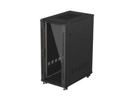 LANBERG 19-inch 27U floor-standing rack cabinet, 600x1000, glass door, (flat-pack), black