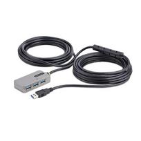 StarTech.com USB Extender Hub, 10m USB 3.0 Extension Cable with 4-Port USB-A Hub, Active/Bus Powered USB Repeater Cable, Optional 20W Power Supply Included, ESD Protection - TAA