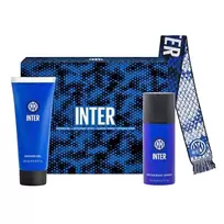 Inter Set: Shower Gel, 200 ml + Deodorant Spray, For Men, 150 ml + Textile Scarf, Blue, For Men