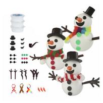 Yousheng Build A Snowman Kit Air Dry Clay Snowman Christmas Crafts for Kids Ages 4-12 Fun Modeling Clay Snowman DIY Kit for Holiday Party Decor I