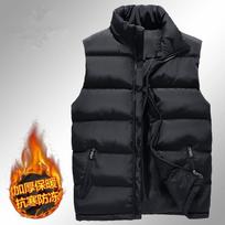 Down Cotton Vest Men's Autumn Winter Clothing Light Down Cotton Jacket Thickened Warm Worn Outside L