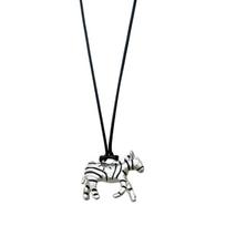 High Quality User Friendly Alloy Adjustable Zebras Striped Fringe Necklace Long Cord Up to 90cm for Layering Fashion Accessory