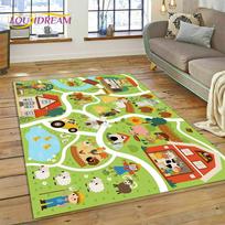 3D Highway Runway Playroom City Traffic Road Map Child PlayMat Rug Carpet for Living Room Bedroom Home Decor,Non-slip for Sofa 40x60cm( 15x23in )