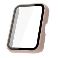 Glass+Case For HUAWEI watch fit 2 protector smart watch accessories PC Full cover bumper Tempered Film for HUAWEI fit2 case For Huawei Fit 2 rožinė