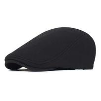 Men Berets Fashion Beret  Solid Color Soft Top Casual Beanie Retro Literary Forward Cap Peak Cap Driver Hat Gift adjustable