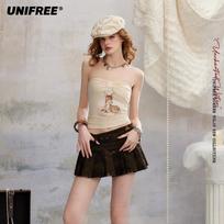 UNIFREE Cute Deer Print Slim Fit Vest L