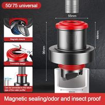 Anti Odor Sink Drain Pipe Adapter Sealing Ring 5 in 1 Kitchen Basin Sewer Branch Multifunctional Drainage Water Pipe Joint