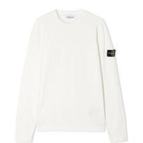 Stone Island Logo Round Neck Pullover Sweater Kids sweater White 7416509A2-V0093 6