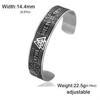EUEAVAN Viking Compass Norse Odin Runes Bracelet for Men Mysterious Vegvisir Triskele Symbol Bangles Vintage Amulet Jewelry Gift