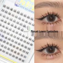 Lazy Person Dense Segmented Lower Lashes, 10 Rows - Camera-Ready, Realistic Single Clusters for Beginners