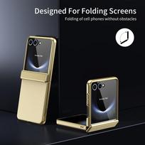 For Samsung Galaxy Z Flip 7 6 5 4 3 AG Matte Vacuum Plating Hinge Full Protective Glass Front Film Drop Resistant Phone Case For Galaxy Z Flip 7 auksas