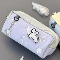 Sea Salt Cheese Taro Small Pencil Case - Cute, High-Value Star Stationery Bag beige