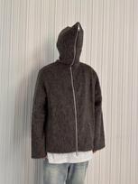 Men's Hooded Seahorse Wool Cardigan Jacket - Trendy Loose Fit Sweater XX-Large