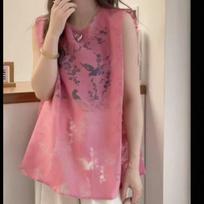 Premium vest vest embroidered vest top summer thin vest M [Recommended within 50kg]