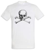 Skull & Crossbones II T-Shirt Skulls Pirate Pirates Flag Banner Symbol Sign Logo S