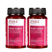 Jiva Nari Sakhi Ayurvedic Capsules for Women 60 Capsules Pack of 2 Supports Hormonal Balance and Wellness