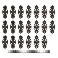 20pcs Corner Covers Exquisite Vintage Style Corner Protectors with Nails for Wooden Case Book Scrapbook Photo Album