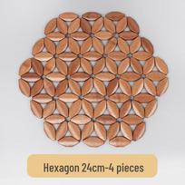 Hexagonal Heat-Resistant Placemat Set