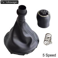 For VW Transporter Multivan Caravelle T5 2003 2004 2005 2006 2007 2008 2009 2010 Car 6 Speed Gear Stick Shift Knob Leather Boot 5 Speed-Black