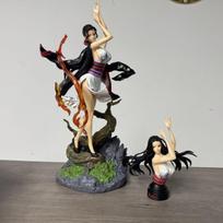 Naujos 38cm Anime figūrėlės One Piece Nico Robin figūrėlė 2 galvos Veiksmo figūrėlė Kolekcionuojama Stalo dekoracija Ornamentas Gimtadienio žaislai Dovanos black