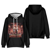 Fashion Tungtungtung Printed Hoodies Long Sleeve Unisex Pullovers Streetwear Funny Clothes XS juoda