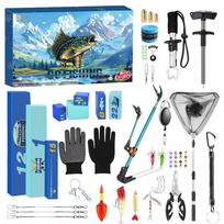 Fishing Advent Calendar 2025 24 Day Christmas Countdown Box with Fishing Accessories Rod Holder Lip Gripper for Dad Husband Gift other