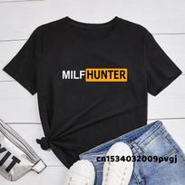 Milf Hunter T Shirt Funny Joke Men Short Sleeve T-shirts Creative Design Adult Male Tops Tee Homme Casual Streetwear S