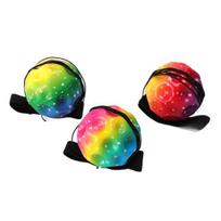 Rainbow Stress Ball with Wristband Rope Stress Relief Ball Squeeze Toy Focus Aid Anti-anxiety Fidget Ball Hand Relaxation Toy yellow