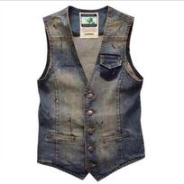 Slim Trend Men's Vest Men's Casual Men's Denim Vest Small Vest M