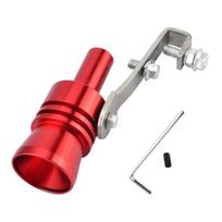 general Aluminum Turbos Noise Whistle Vehicle Exhaust Sound Booster Simulator Car Exhaust Turbos Sound Whistle Compact raudona