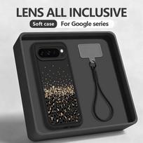 Black Leopard Patterned TPU Phone Case For Google Pixel 10 9 Pro XL 10 9 Pro Pixel 8A 7A 8 7 Pro 9A Soft Silicone Lanyard Cover Google Pixel 10 Pro XL