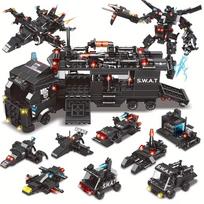 Urban area High-Quality Police Space facility High-Quality Swat High-Quality Team Army style Collection kit High-Quality Building High-Quality