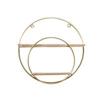 Modern Iron Decorative Wall Shelf Gold No Punching Wall Storage Rack Nordic Style Space Saving Wall Decoration Restaurant