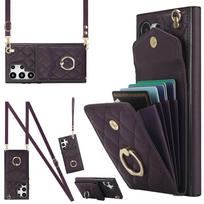 Rankinė-piniginė per petį skirta For Samsung Galaxy S26 S25Edge S25 Ultra S24 Plus S23 FE S22 S21 Ultra Odinis dėklas Dėklas telefonui Dirželis Sam S26