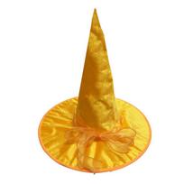 with Lace Velvet Dark Witch Hat Gothic Vintage Cosplay Cap Funny Halloween Witch Hat  Role Playing oranžinė