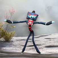 Helluva Boss Anime movable Stuffed Doll with Abstract Body Wire Skeleton Cosplay Halloween Dolls Prop Hand-made 28cm